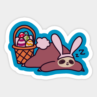 Easter Bunny Sloth Sticker